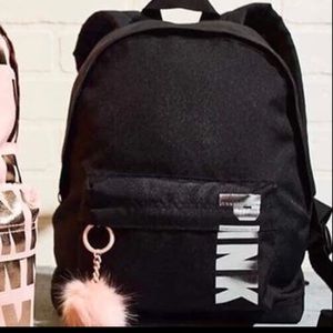 PiINK mini back pack with Pom Pom